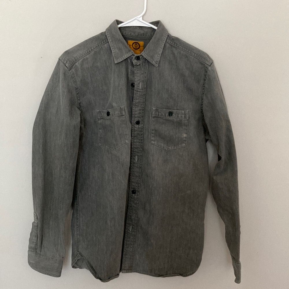 Stapleford Grey Denim Work Shirt Size S